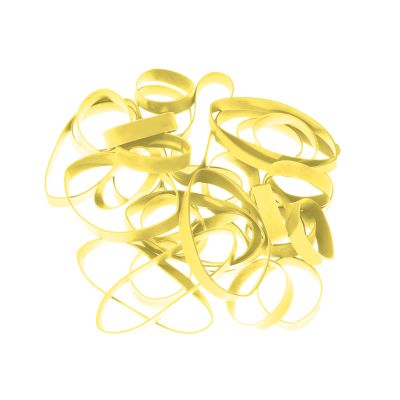 Synthetikbänder H+D LatexFree®, gelb 110 mm Ø x 5 x 1 mm lose geschüttet Pantone 106 U